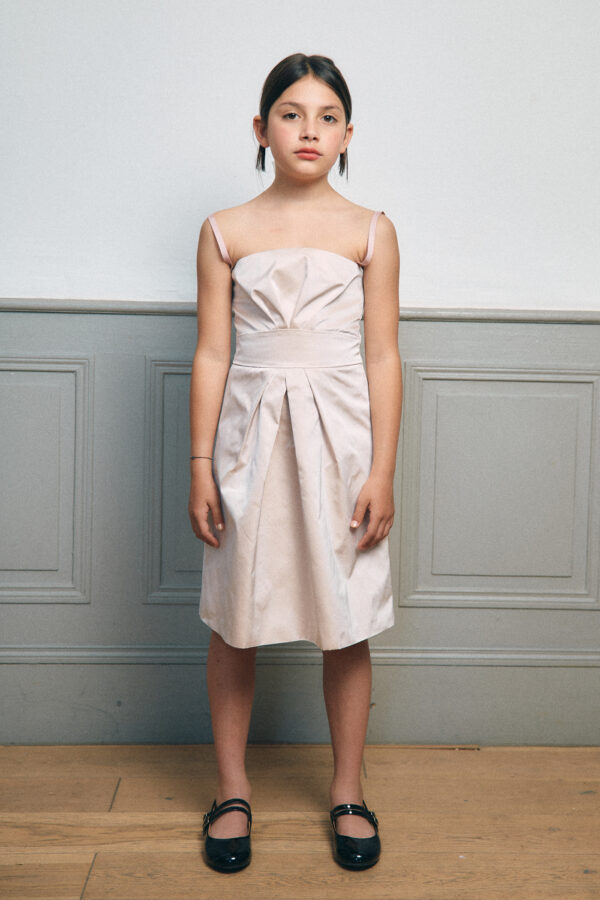 bonnie robe fille duchesse soie plissè